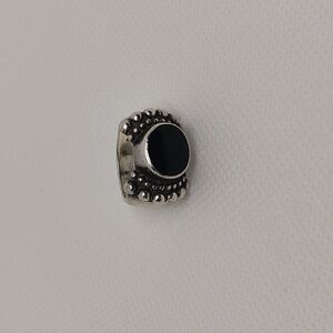 VINTAGE  STERLING SILVER BLACK ONYX SOUTHWEST STYLE RING